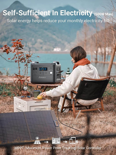 2000 Watt Solar Generator For Camping/ RV (200-400 Solar Watts): AFERIY - Self Sufficient In Use