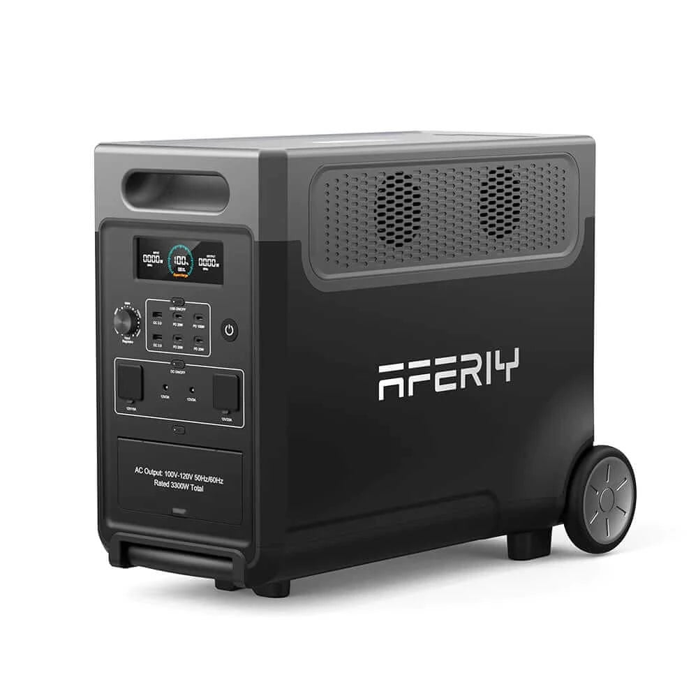 3600 Watt Portable Power Station - 3840Wh: AFERIY P310 - Front/ Side View