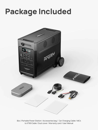 3600 Watt Portable Power Station - 3840Wh: AFERIY P310 - What's Included In The Box