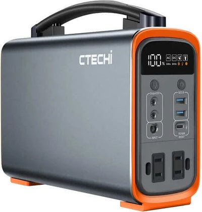 240 Watt Portable Power Station - 240Wh: CTECHi GT200 | Front View Angled Left