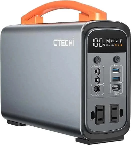 320 Watt Portable Power Station - 320Wh: CTECHi GT200 Pro | Front View Angled Left