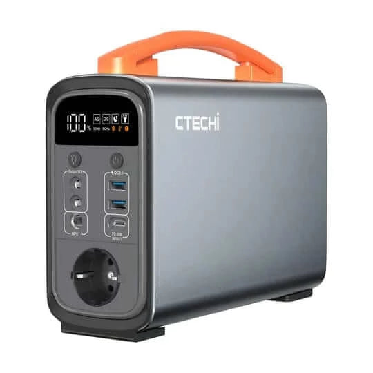 320 Watt Portable Power Station - 320Wh: CTECHi GT200 Pro | Front View Angled Right
