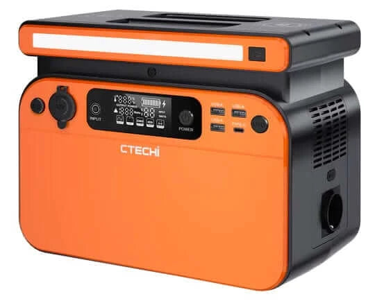 500 Watt Portable Power Station - 518Wh: CTECHi GT500 | Front View Angled Right