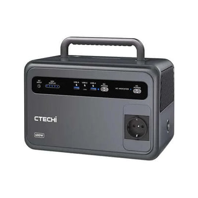 600 Watt Portable Power Station - 384Wh: CTECHi GT600 | Front View Angled Right