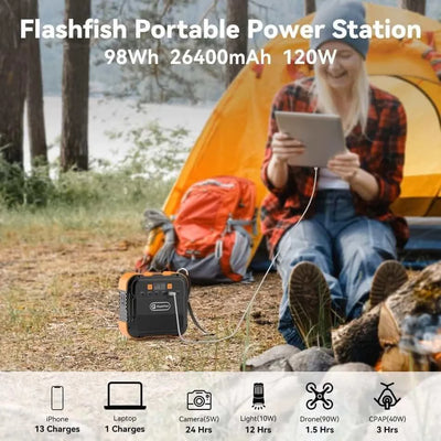 120 Watt Portable Power Station - 98Wh: FlashFish A101