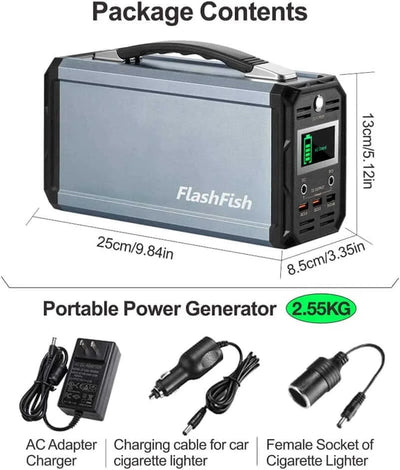 300 Watt Portable Power Station - 222Wh: FlashFish G300
