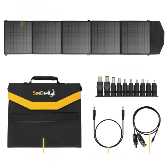 500 Watt Solar Generator For Camping (100W Solar Watts): SeeDevil