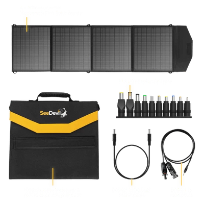 300 Watt Solar Generator For Camping (80 Solar Watts): SeeDevil