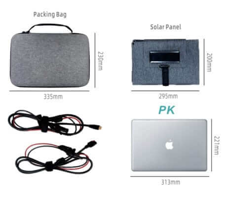 216 Watt Portable Solar Panel: 3E EP216 - What's Included In Box