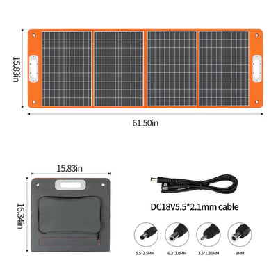 100 Watt Portable Solar Panel: FlashFish TSP100