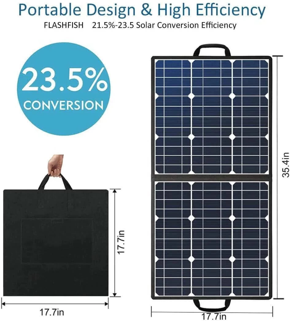 50 Watt Portable Solar Panel: FlashFish SP50