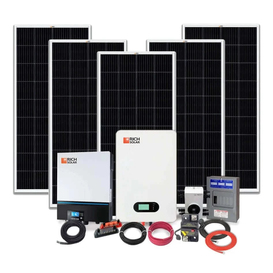 1000 Solar Watt Off Grid Solar Power System: Rich Solar